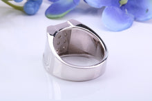 Load image into Gallery viewer, Diamonds set Signet Ring, Made From Solid Cast Silver, British Hallmarked