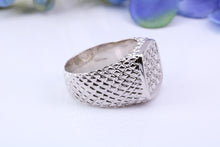 Load image into Gallery viewer, Chunky Diamonds set Signet Ring, Made From Solid Cast Silver, British Hallmarked