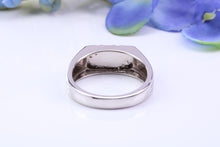 Load image into Gallery viewer, Diamonds set Signet Ring, Made From Solid Cast Silver, British Hallmarked