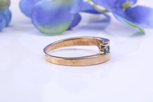 Load image into Gallery viewer, Sky Blue Topaz set Yellow Gold Twist Shank Ring