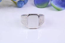 Load image into Gallery viewer, Sterling Silver Signet Ring, Free Engraving