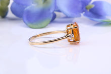 Load image into Gallery viewer, Petite Citrine and Diamond set Yellow Gold Cluster Ring