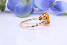 Load image into Gallery viewer, Petite Citrine and Diamond set Yellow Gold Cluster Ring