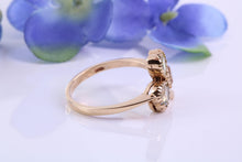Load image into Gallery viewer, Multi Gemstone set Three Leaf Clover Ring