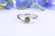 Load image into Gallery viewer, Half carat Peridot set 18ct White Gold Ring