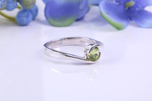 Load image into Gallery viewer, Half carat Peridot set 18ct White Gold Ring