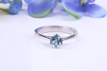 Load image into Gallery viewer, Natural Aquamarine set 18ct White Gold Solitaire