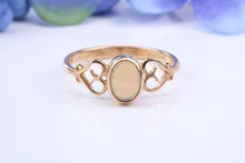 Load image into Gallery viewer, Natural Oval cut Opal set Yellow Gold Ring