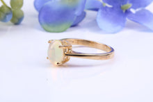 Load image into Gallery viewer, Oval cut Natural Opal set Yellow Gold Ring