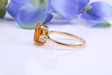 Load image into Gallery viewer, Petite Citrine and Diamond set Yellow Gold Cluster Ring