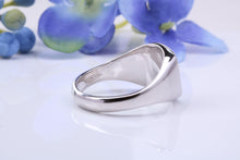 Load image into Gallery viewer, Natural Emeralds set Signet Ring, Made From Solid Cast Silver, British Hallmarked