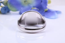 Load image into Gallery viewer, Natural Blue Sapphires set Heavy and Chunky Signet Ring, Solid Cast Silver