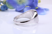 Load image into Gallery viewer, Natural Blue Sapphires set Heavy and Chunky Signet Ring, Solid Cast Silver