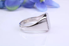 Load image into Gallery viewer, Natural Black Diamonds set Heavy and Chunky Signet Ring, Solid Cast Silver