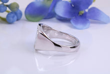 Load image into Gallery viewer, Diamonds set Heavy and Chunky Signet Ring, Solid Cast Silver