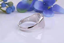 Load image into Gallery viewer, Diamonds set Heavy and Chunky Signet Ring, Solid Cast Silver