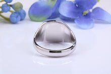 Load image into Gallery viewer, Diamonds set Heavy and Chunky Signet Ring, Solid Cast Silver