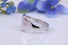 Load image into Gallery viewer, Diamonds set Heavy and Chunky Signet Ring, Solid Cast Silver