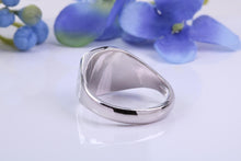 Load image into Gallery viewer, Diamonds set Heavy and Chunky Signet Ring, Solid Cast Silver