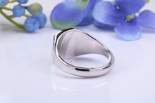 Load image into Gallery viewer, Natural Rubies set Heavy and Chunky Signet Ring, Solid Cast Silver