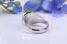 Load image into Gallery viewer, Natural Rubies set Heavy and Chunky Signet Ring, Solid Cast Silver