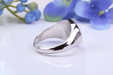 Load image into Gallery viewer, Round Face Natural Rubies set Heavy and Chunky Signet Ring, Solid Cast Silver