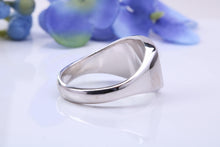Load image into Gallery viewer, Natural Emeralds set Signet Ring, Made From Solid Cast Silver, British Hallmarked