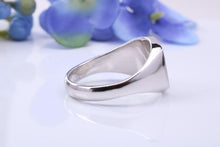Load image into Gallery viewer, Natural Emeralds set Signet Ring, Made From Solid Cast Silver, British Hallmarked
