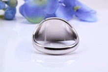 Load image into Gallery viewer, Natural Emeralds set Signet Ring, Made From Solid Cast Silver, British Hallmarked