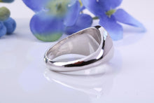 Load image into Gallery viewer, Natural Emeralds set Oval Face Signet Ring, Made From Solid Cast Silver, British Hallmarked
