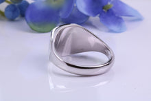 Load image into Gallery viewer, Natural Black Diamonds set Heavy and Chunky Signet Ring, Solid Cast Silver