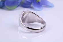 Load image into Gallery viewer, Natural Black Diamonds set Heavy and Chunky Signet Ring, Solid Cast Silver