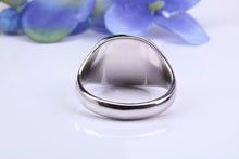 Load image into Gallery viewer, Natural Black Diamonds set Heavy and Chunky Signet Ring, Solid Cast Silver