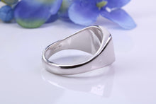 Load image into Gallery viewer, Natural Black Diamonds set Heavy and Chunky Signet Ring, Solid Cast Silver