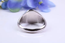 Load image into Gallery viewer, Natural Black Diamonds set Oval Face Heavy and Chunky Signet Ring, Solid Cast Silver