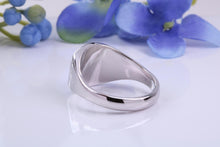 Load image into Gallery viewer, Diamonds set Heavy and Chunky Signet Ring, Solid Cast Silver