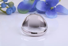Load image into Gallery viewer, Diamonds set Heavy and Chunky Signet Ring, Solid Cast Silver