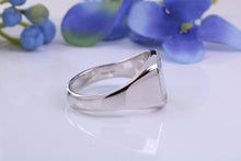 Load image into Gallery viewer, Diamonds set Heavy and Chunky Signet Ring, Solid Cast Silver