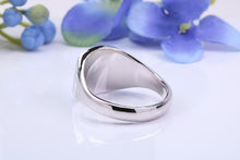 Load image into Gallery viewer, Diamonds set Heavy and Chunky Signet Ring, Solid Cast Silver