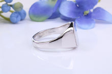 Load image into Gallery viewer, Diamonds set Heavy and Chunky Signet Ring, Solid Cast Silver
