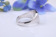 Load image into Gallery viewer, Diamonds set Heavy and Chunky Signet Ring, Solid Cast Silver
