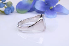 Load image into Gallery viewer, Diamonds set Heavy and Chunky Signet Ring, Solid Cast Silver