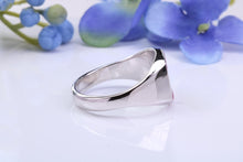 Load image into Gallery viewer, Natural Rubies set Heavy and Chunky Signet Ring, Solid Cast Silver