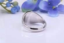 Load image into Gallery viewer, Natural Rubies set Heavy and Chunky Signet Ring, Solid Cast Silver
