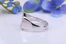 Load image into Gallery viewer, Natural Rubies set Heavy and Chunky Signet Ring, Solid Cast Silver