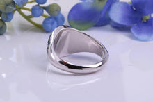 Load image into Gallery viewer, Oval Face Natural Rubies set Heavy and Chunky Signet Ring, Solid Cast Silver