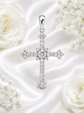 Load image into Gallery viewer, 3.50 carats Diamond set Cross, Measures 65 mm long, choice of Solid Yellow or White Gold