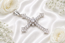 Load image into Gallery viewer, 3.50 carats Diamond set Cross, Measures 65 mm long, choice of Solid Yellow or White Gold