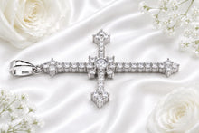 Load image into Gallery viewer, 3.50 carats Diamond set Cross, Measures 65 mm long, choice of Solid Yellow or White Gold