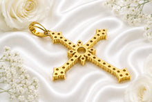 Load image into Gallery viewer, 3.50 carats Diamond set Cross, Measures 65 mm long, choice of Solid Yellow or White Gold